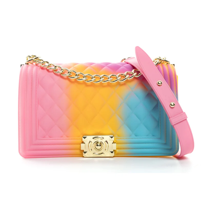 

Summer Candy Color Handbags Shoulder Bag Ladies Wallet Jelly Purses Women's Pink Crossbody Bag 2021 Hand Bags Hang Bag