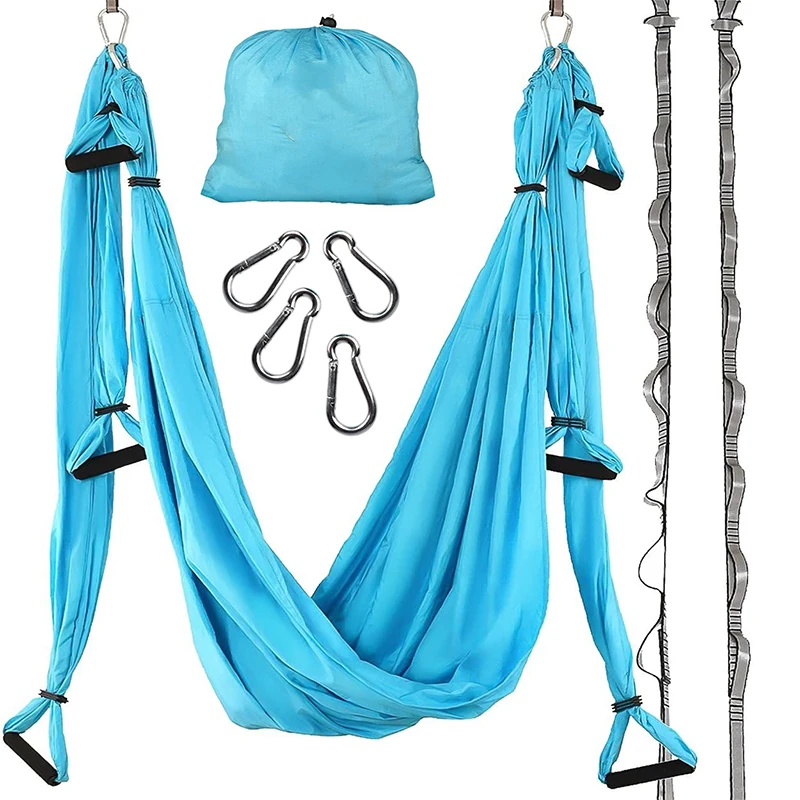  Aerial Yoga Swing with Extension Straps Antigravity Yoga Hammock Aerial Trapeze Sling  Inversion Tool for Home Gym Fitness