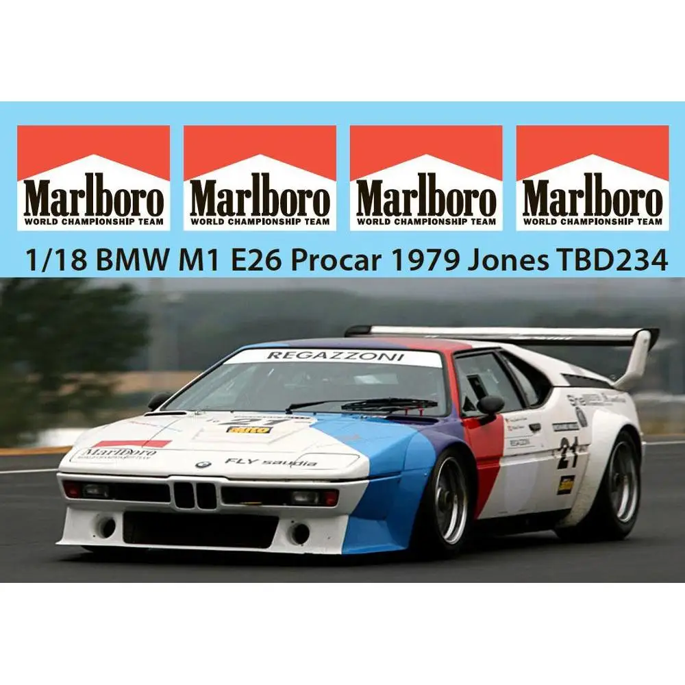 1/18 наклейки для BMW M1 E26 PROCAR 1979 JONES спонсора TB TBD234 |