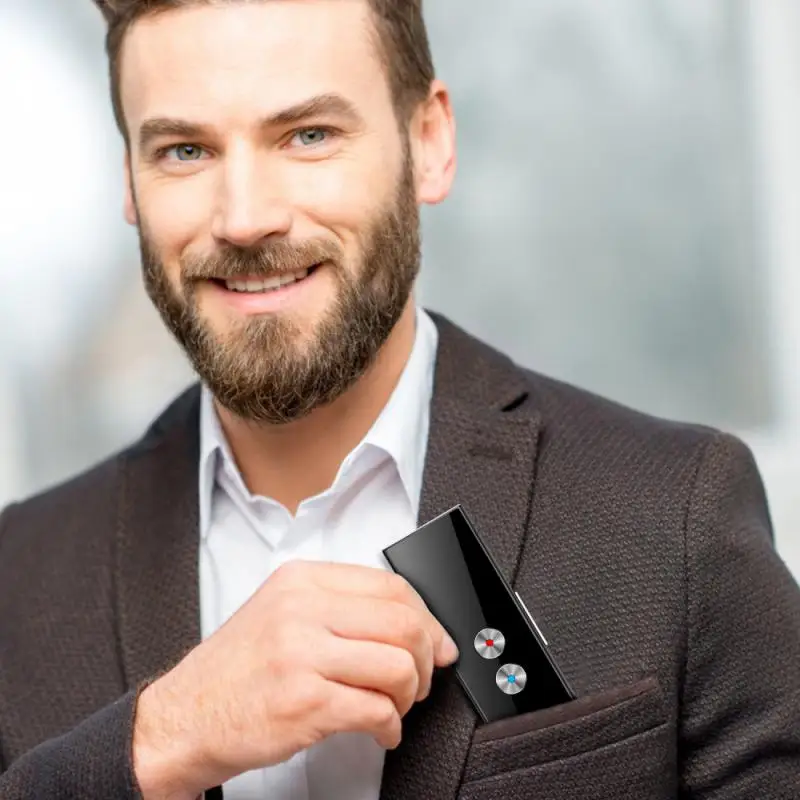 Портативный многоязычный умный переводчик T8 68 голоса в реальном времени для