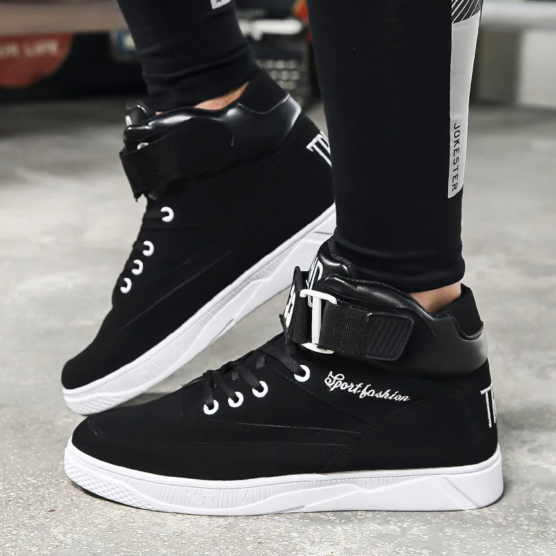 

Mazefeng 2018 Spring Men Casual shoes Hard-Wearing high-top Shoes Men Sneaker Lace-up Trend Men Flats Shoes Breathable Male Flat