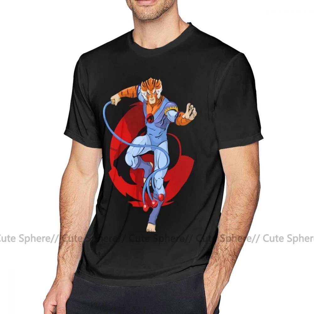 Thundercats футболка Tygra футболка пляжная забавная футболка из хлопка с коротким рукавом для мужчин футболка с принтом - Цвет: Black