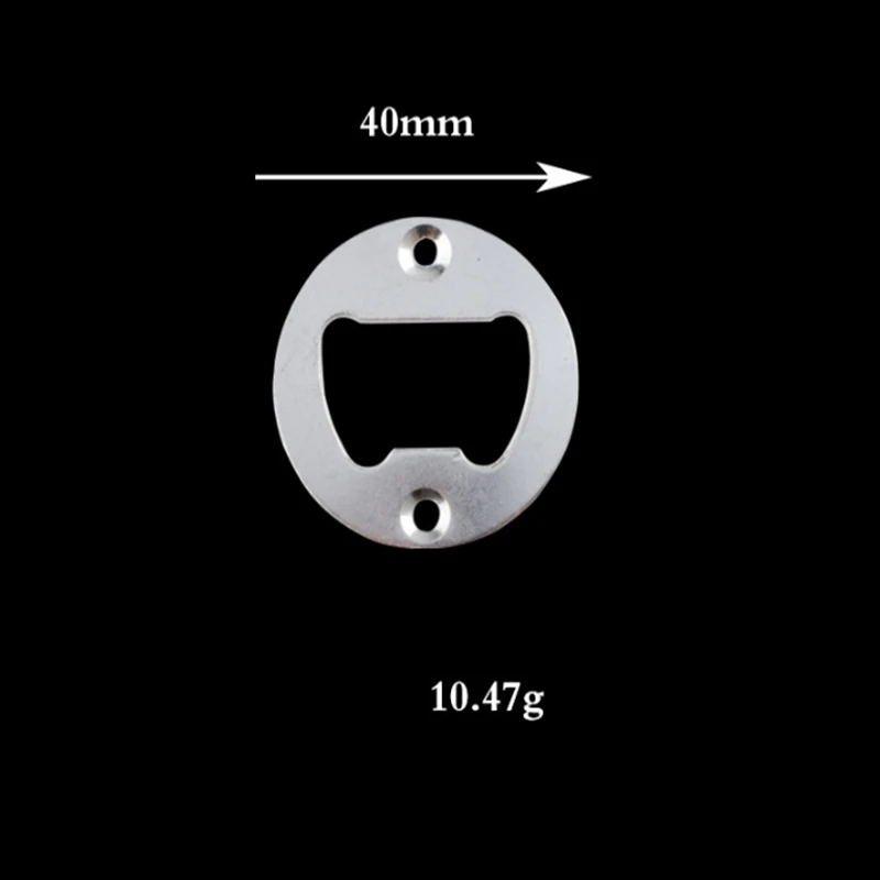 

30pcs 40mm Iron Bottle Opener Part With Countersunk Holes Round Metal Strong Polished Bottle Opener Insert Parts