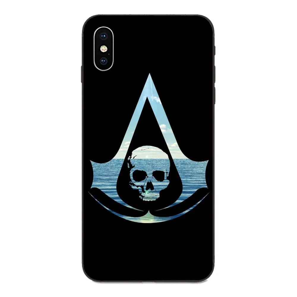 Чехол из ТПУ для Apple iPhone 4 4s 5 5S SE 6 6S 7 8 Plus X XS Max XR с запросом александриса черепа Assassins Creed