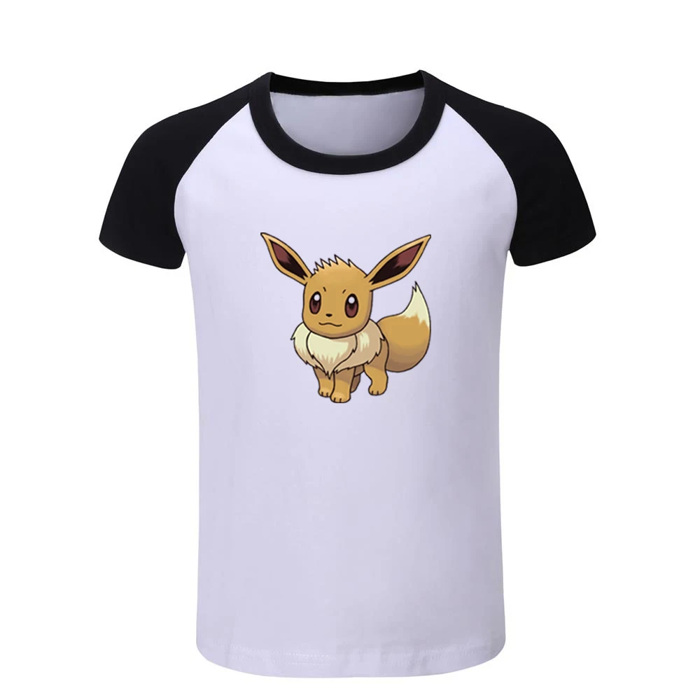 Милые детские футболки с рисунком Покемон Эви джолтеон Детские хлопковые