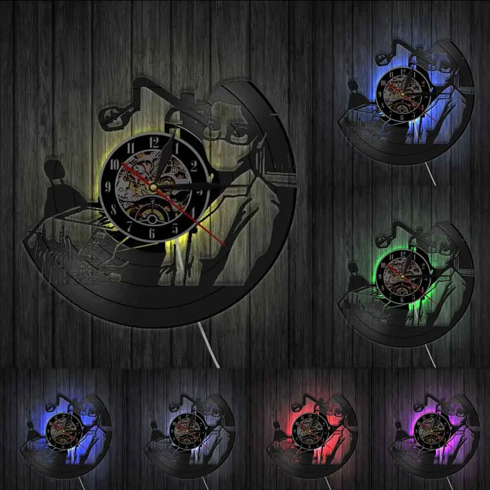 Виниловые настенные часы для стоматолога украшение стен офиса подарок на выход