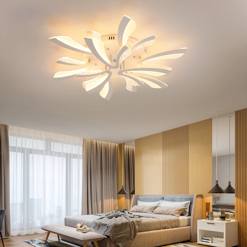 

Morden Chandelier Novelty Post-modern for Living Room Fixtures Bedroom LED Ceiling Lamp with Remote Control