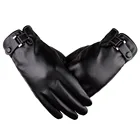 Мужские зимние термоперчатки, спортивные кожаные водонепроницаемые ветрозащитные Перчатки с закрытыми пальцами, Перчатки для сенсорных экранов