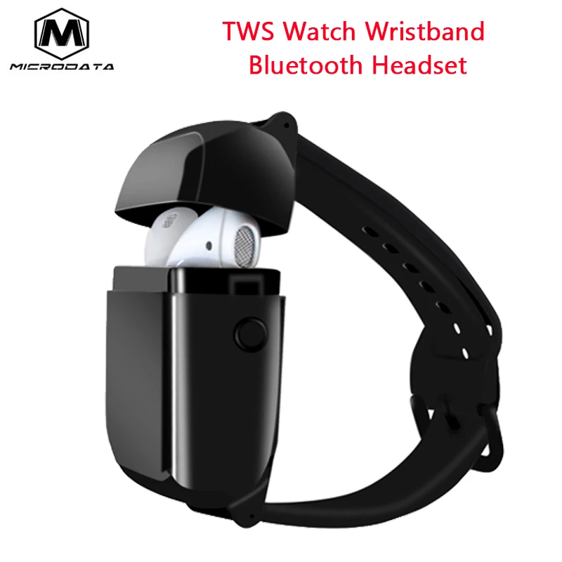 Microdata A01 Часы Браслет Беспроводная гарнитура Bluetooth 5 0 TWS Смарт Висячие Наушники