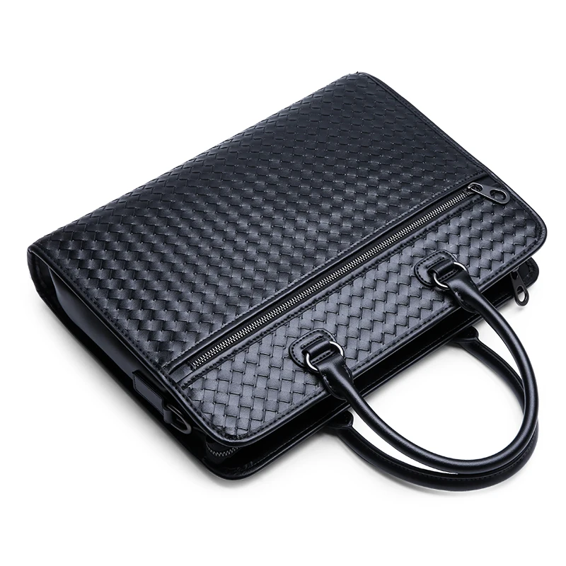 New Fashion Black Men's Woven Clutch Bag Long Wallet Men bag Weave Knitting Handy Bag Handbags Day Clutches Male Large Purses
