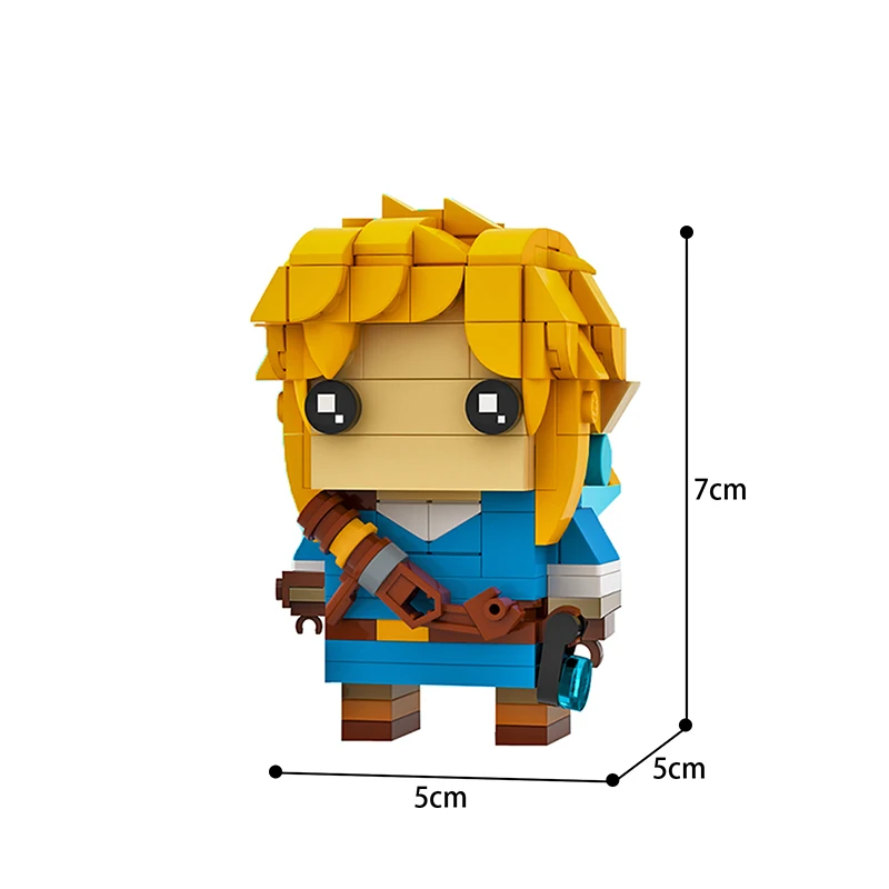 

Game Figures Zeldaed Link Brickheadz MOC Building Blocks DIY Decor Wilds Breath Model Brick Heads Toys Gift For Children Boys