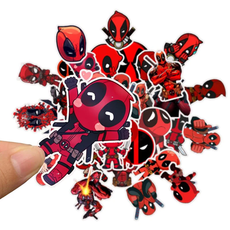 LL-030 #35/шт. Супер герой мертвый menPVC Персонализированная мультяшная Наклейка