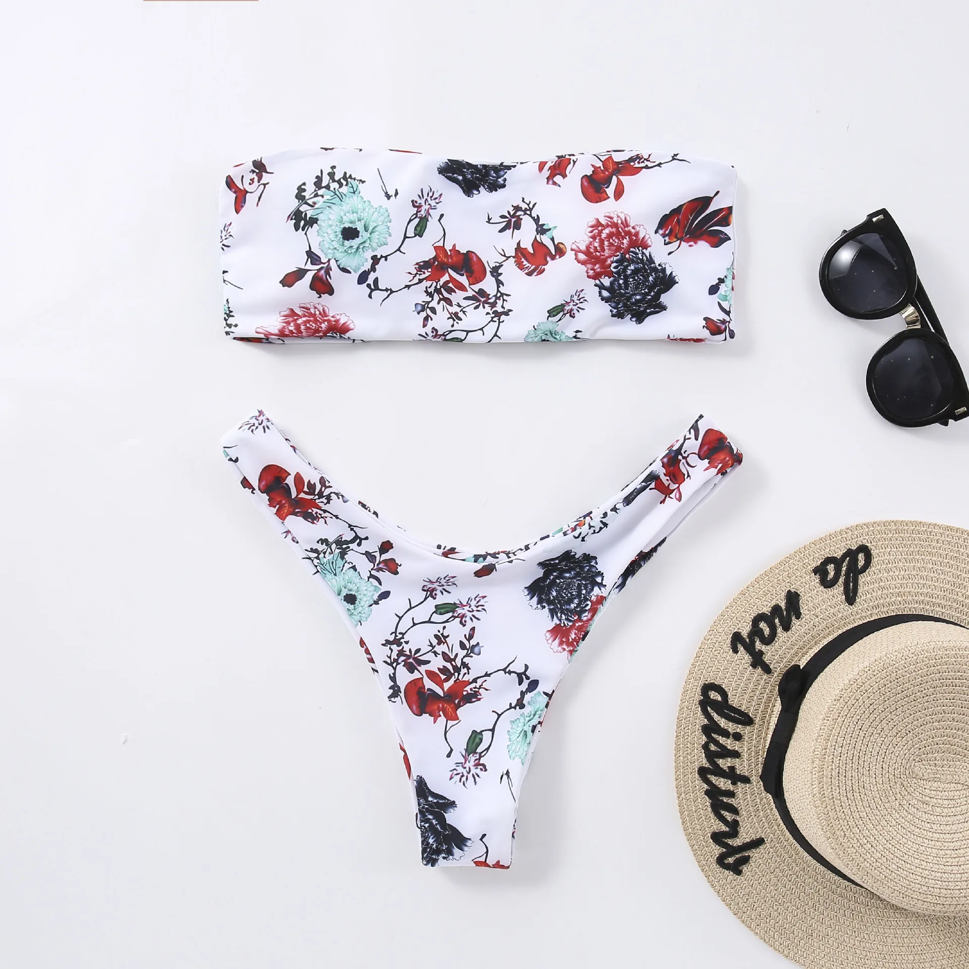 Купальник бандо женский купальник пуш-ап микро бикини с принтом 2020 сексуальный