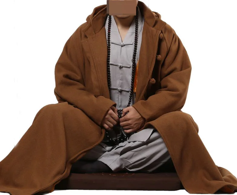 Шерстяное пальто Унисекс Теплый Зимний плащ для медитации буддийские abbotmonks zen robe