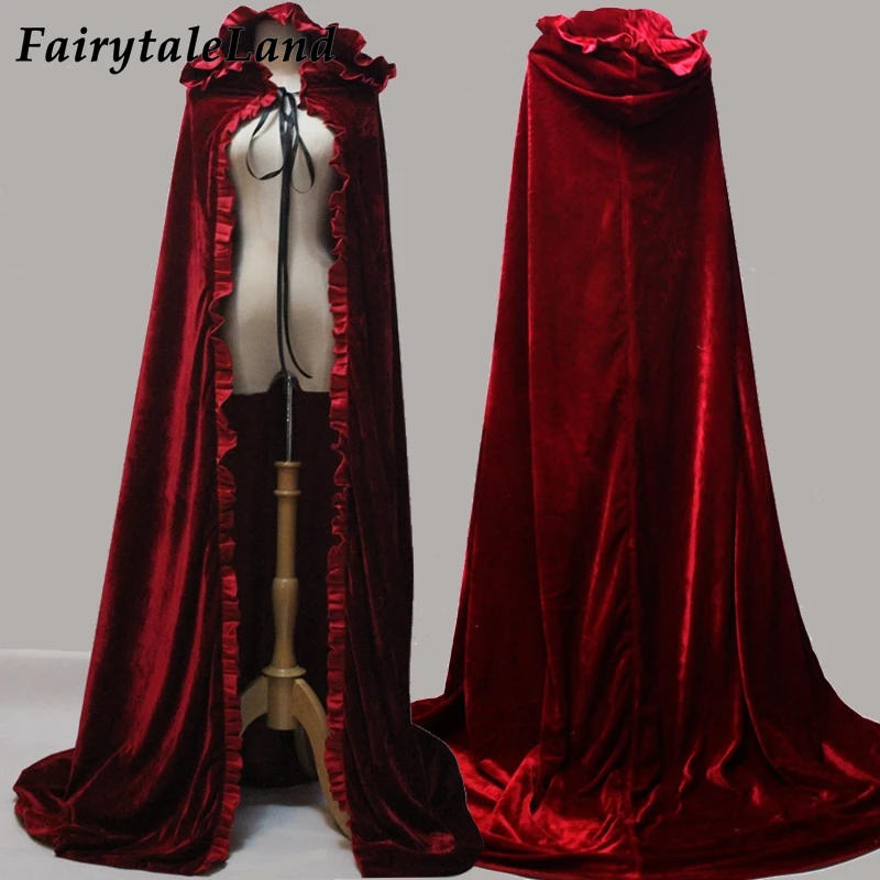 Свадебное зимнее платье пальто Хэллоуин карнавал косплей накидка принцессы худи