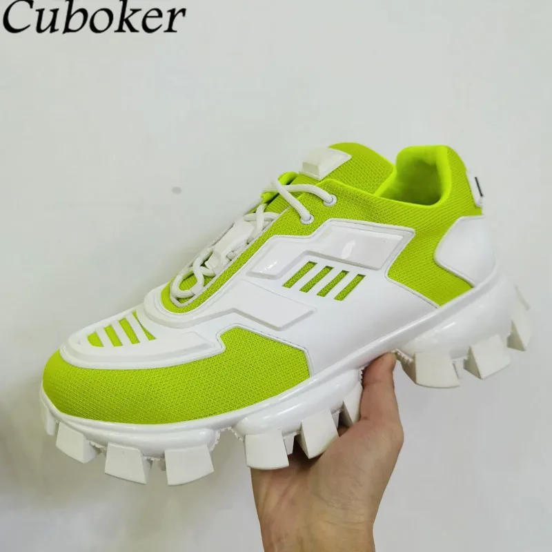 

Brand Designer Men Platform Sneakers Lace Up Air Mesh Thick Bottom Male Mules Casual Flat Shoes Spring Summer Runners Shoes Men