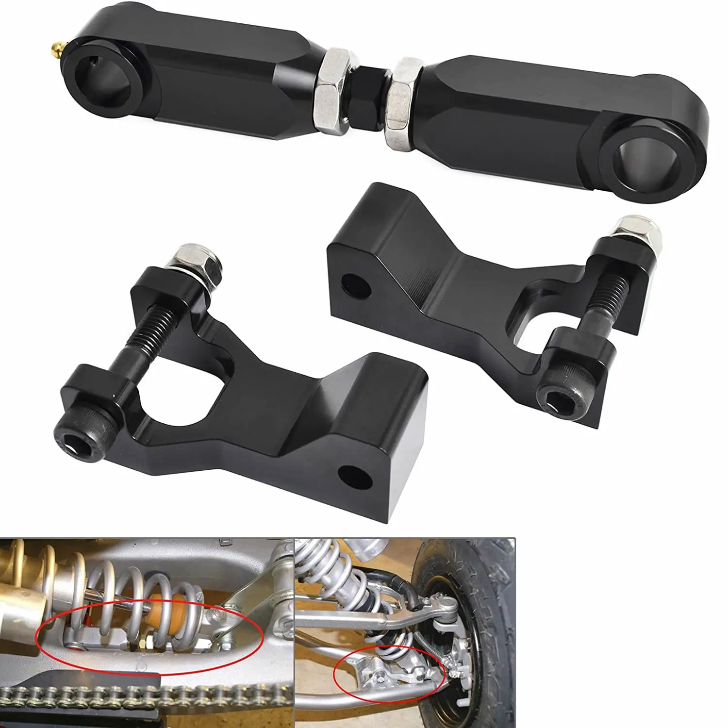 Комплект для опускания передних и задних фар ATV 3 5 дюйма черный Raptor 350 YFM350 2004 2013 660