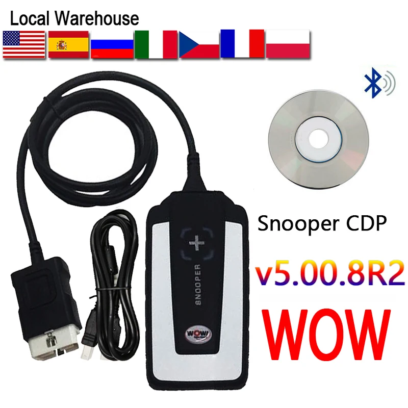 2020 Новый v5.008 R2 WOW Bluetooth TCS pro plus белобочка obd2 диагностический сканер Инструменты VD