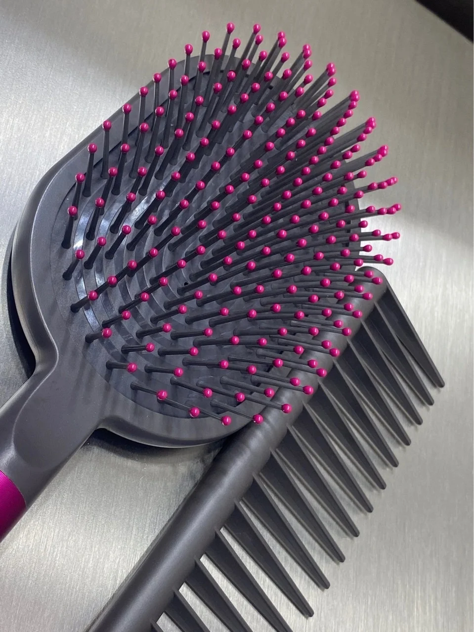 Dysoned-cepillo de dientes anchos para peluquer&iacute;a, rastrillo de aire para desenredar el pelo, masaje, Juego de 2 piezas, accesorios de herramientas-5