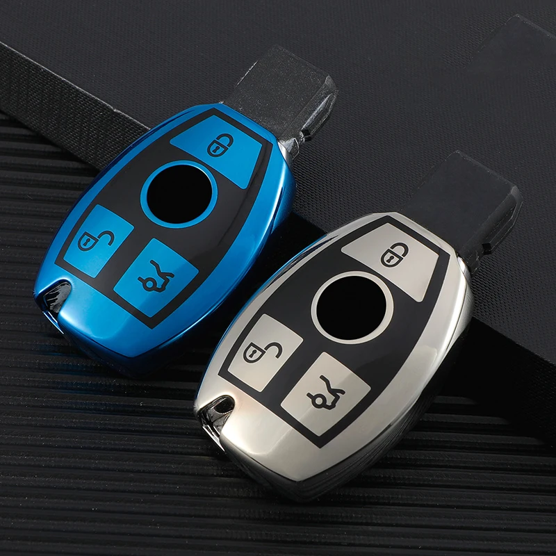 

Soft TPU Car Key Case For Mercedes Bnez CLA GLC GLA GLK W203 W210 W211 W204 W176 A B C R Class AMG Remote Cover