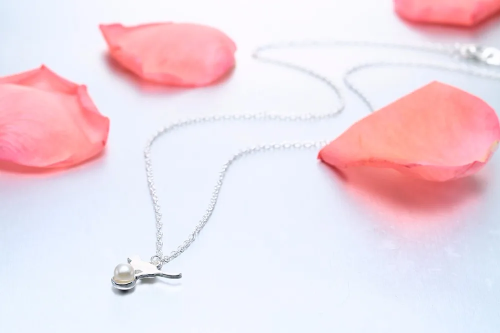 Chandler ожерелья с котом для женщин лапа кристальной жемчужной глазурью котенка