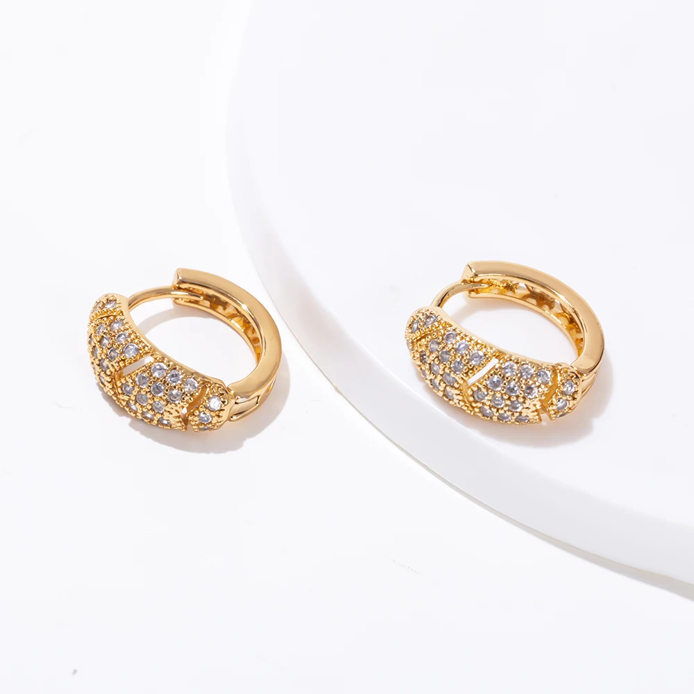 Gold /Silver Color Hoop Earrings White Crystal Rhinestone Earring Hoops for Women Vintage Fashion Jewelry Circle Earings Gifts | Украшения