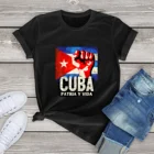 Футболка женская, из 100% хлопка, с флагом Кубы и виды, Винтажная летняя уличная одежда европейского размера, мягкая футболка в подарок