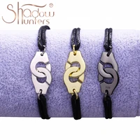 shadowhunters france luxury brand jewelry original 925 sterling silver handcuffs rope chain bracelets menottes silver bracelets