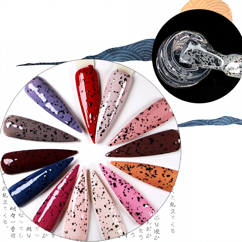 13 Colors FRANCHESKA Nail Art EggShell Glue 8ml Special Black Material Gel With Any Color Base Quail Egg Shell TSLM1 | Красота и