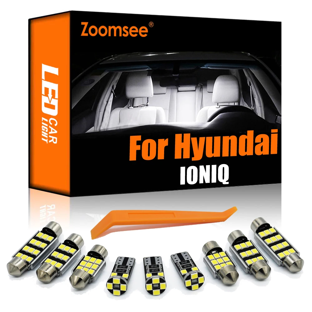 Zoomsee 12Pcs внутренний светодиодный для Hyundai IONIQ 2016 2017 2018 2019 2020 Canbus автомобиль лампы в