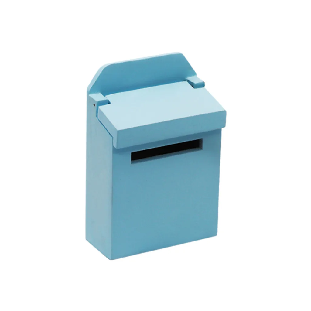 

Simulation Miniature Wooden Furniture Toys Dolls Kids Baby Room Play Toy Colorful Outside Postbox Mailbox For 1:12 Dollhouse#4