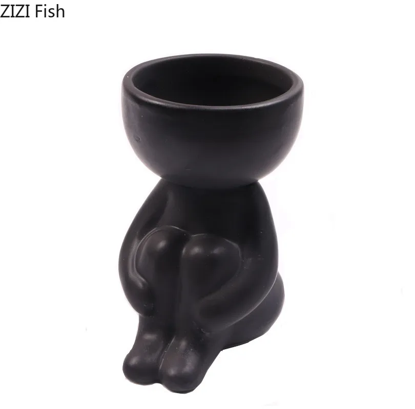 Керамический креативный маленький цветочный горшок ваза для цветов милая статуя