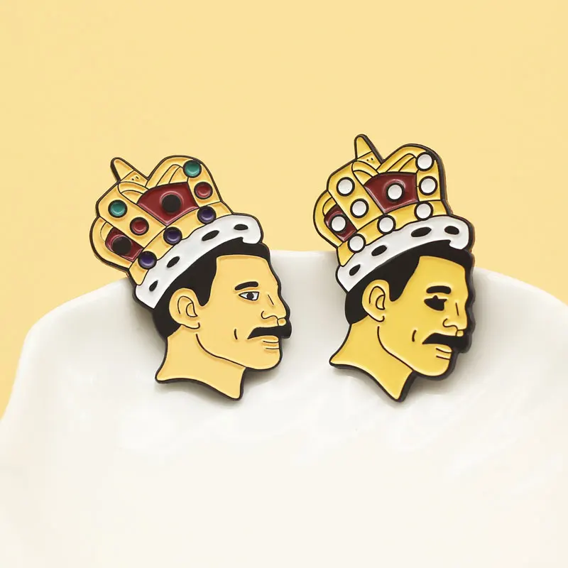 Queen Enamel Pins Freddie Mercury Brooch Singer Band Music Pin Badge Jewelry Fans Gift Collection | Украшения и аксессуары