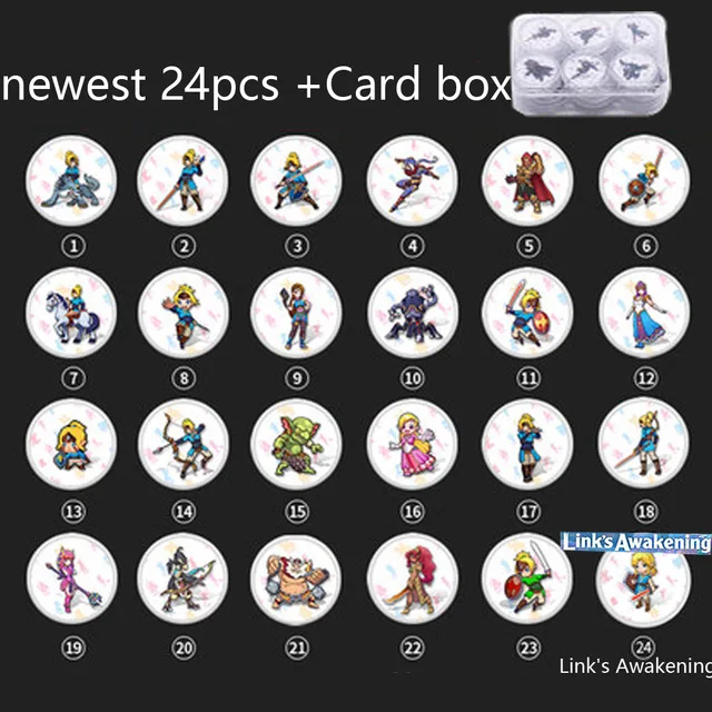 24 circle zelda card Zelda Дыхание для диких карт amiibo zelda ссылка Пробуждение молодой ссылка NFC карта ntag215 Diablo Splatoon 2 Super Odyssey - Цвет: 24 circle zelda card