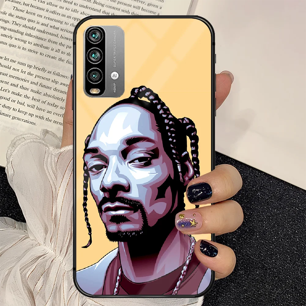 

Fashion American Rapper Snoop Dogg Phone Tempered Glass Case Cover For Xiaomi Redmi note k 7 8 9 10 30 40 A C T S Pro Hot