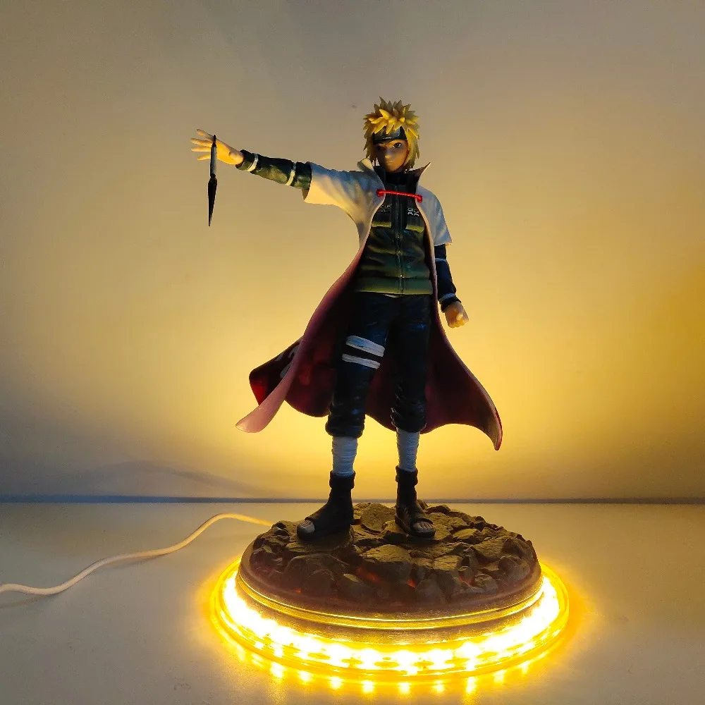 Наруто ПВХ фигурка игрушки Namikaze Минато Led статуя Наруто Shippuden аниме Namikaze Минато Коллекция Модель игрушки фигурка