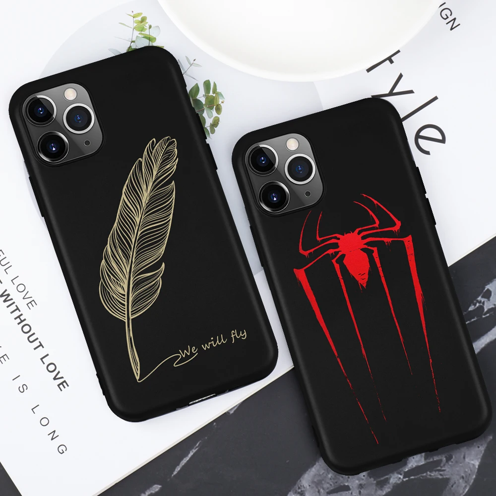 For iPhone 11 Pro Max Cartoon Patterned Case XR X XS MAX TPU Soft Phone Back Cover | Мобильные телефоны и аксессуары