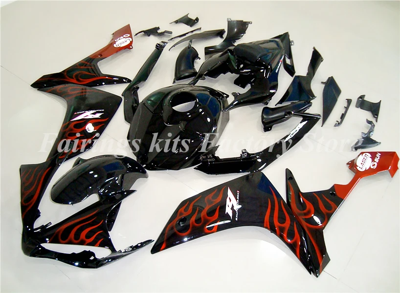 

Новый ABS Набор обтекателей для мотоциклов, подходит для Yamaha YZF R1 2007 2008 YZF1000 07 08 YZF-R1, комплект для бодибилдинга, на заказ, крутой, черный, красный...