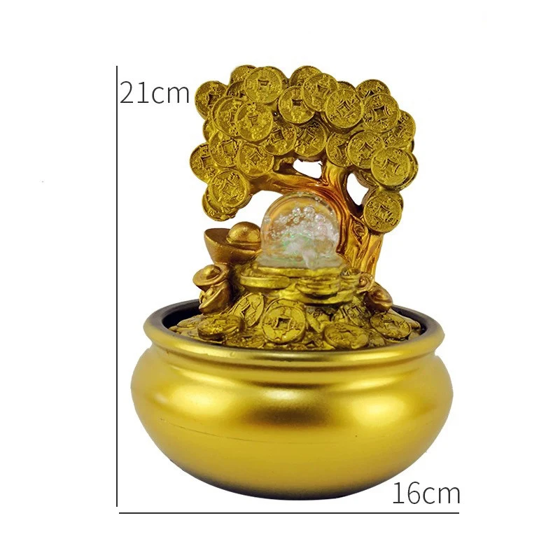 Chinese Feng Shui Decorations Company Office Desktop God of Wealth Lucky Ornaments Indoor Small Fountain Home Air Humidifier | Дом и сад