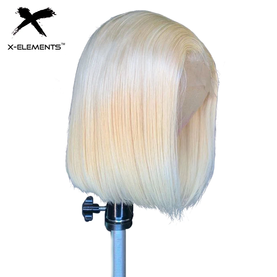 13*4 Lace Front Human Hair Wigs Honey Blonde 613 Short Bob Wig Brazilian Straight Lace Front Wig Human Hair Wigs For Women