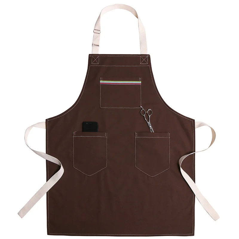 

Apron Canvas Kitchen Cake Baking Restaurant Waiter Denim Overalls for Men and Women