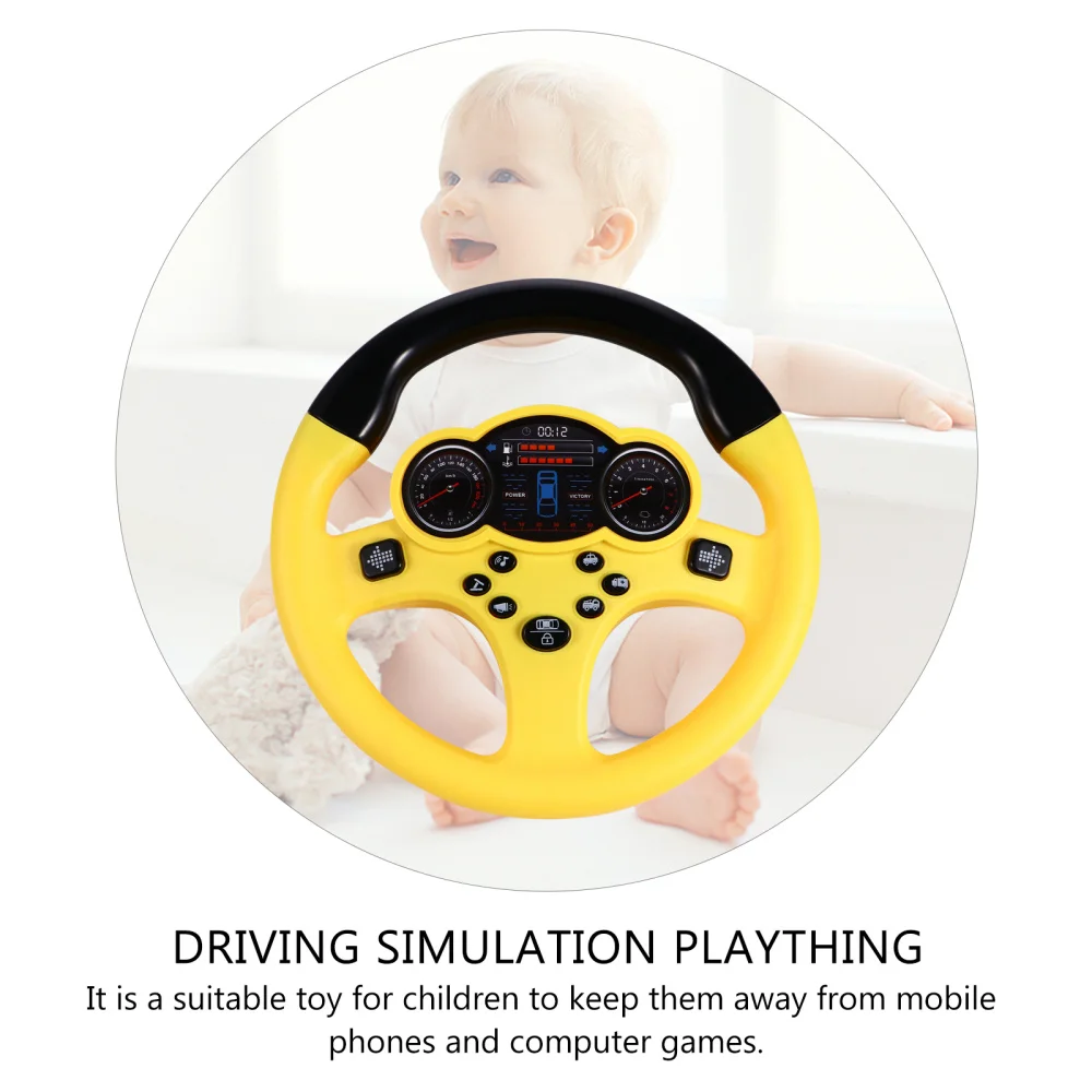 

Simulation Steering Wheel Driving Early Kids Creative without Battery