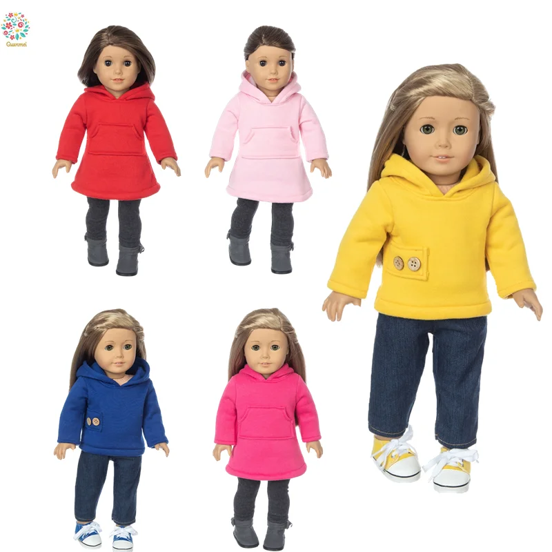 

Doll Clothes Accessories Sweater Suit Pink Blue Red Yellow Fit 18 inch 40cm-43cm Born New Baby For For Baby Birthday Gift