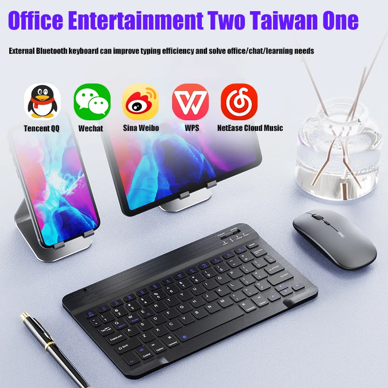 10-inch mobile phone tablet Bluetooth keyboard French Thai Russian Spanish Korean Japanese Italian | Компьютеры и офис