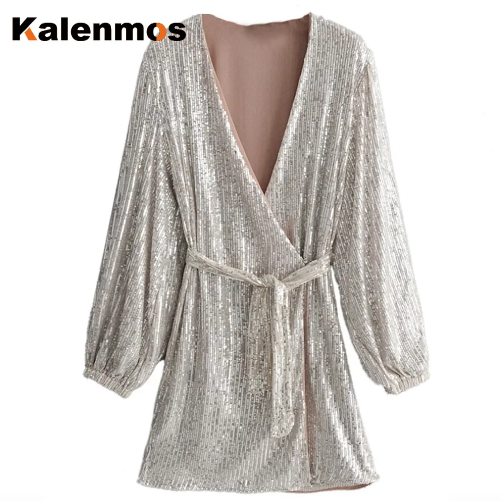 

Sexy Mini Dress Women V-neck Club Ruffle Dress Autumn Winter Party Club Woman Dress Korean Japan Vestidos Streetwear Francais