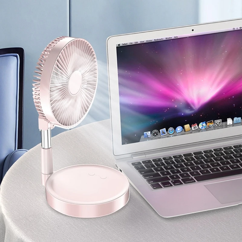 

Standing Fan with Phone App Remote Control Timing 4-Speed 7.8" Foldable Telescopic Oscillating Fan 6000mah USB Desk Fan