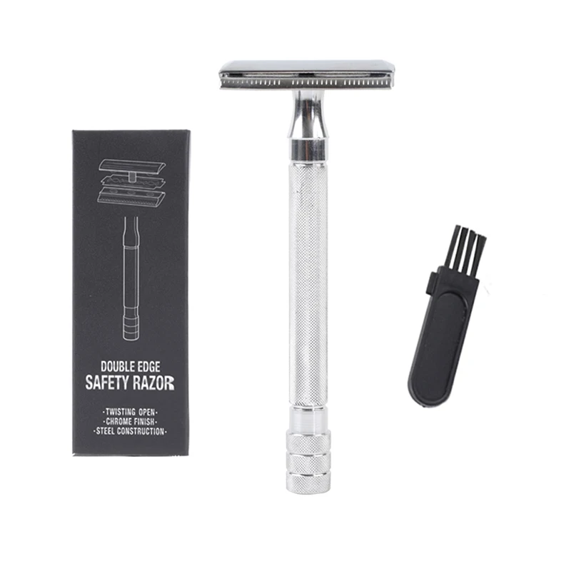 

Double Edge Classic Mens Shaving Mild Hair Removal Shaver It With Small Brush Adjustable Safety Razor