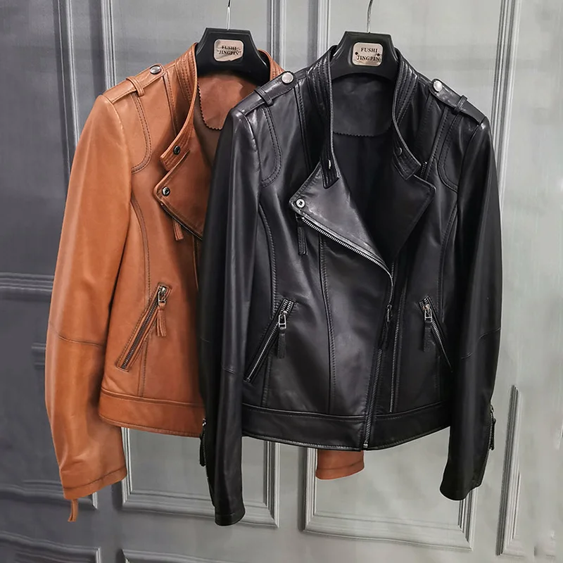 

SHZQ, новинка 2021 года, пальто из овчины, Весенняя женская модель локомотива, модная куртка, женская осенняя одежда с длинным рукавом