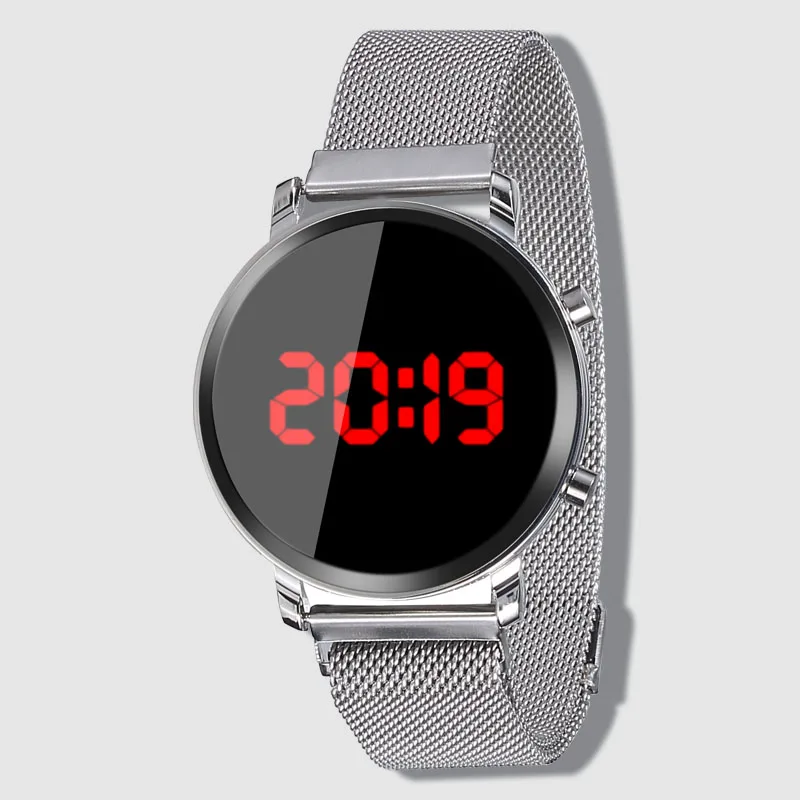 New LED Watch Women Watches Stainless Steel Female Watch Electronic Clock Men Digital Watches Wristwatch Mens Relogio Feminino