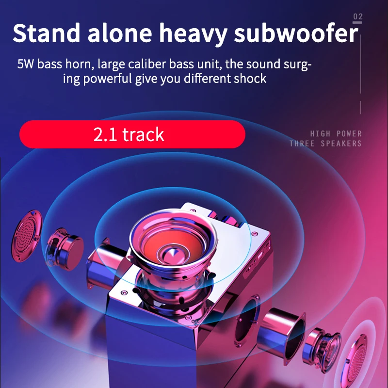 

Outdoor portable bluetooth speaker with display wireless stereo subwoofer sports speaker high power column sound system